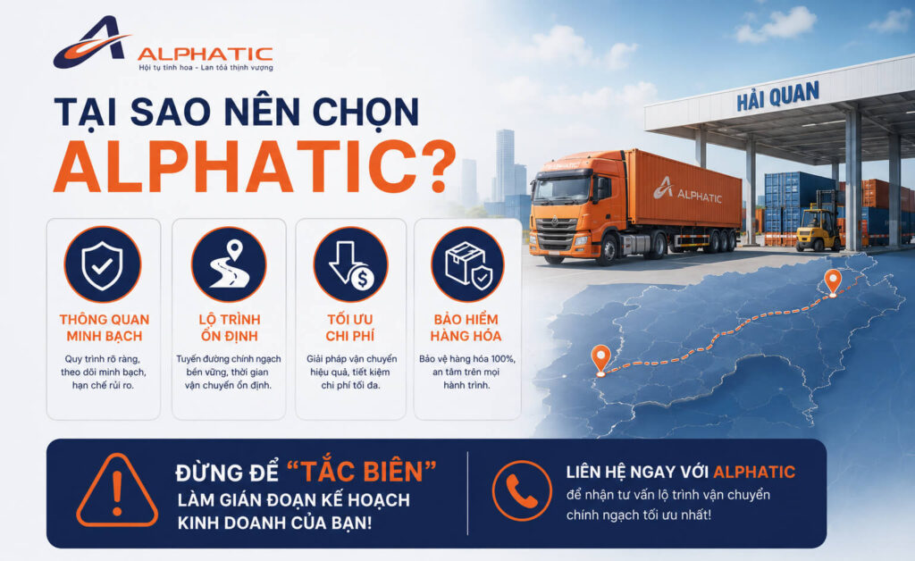 Chuyển hướng vận chuyển Chính ngạch cùng Alphatic