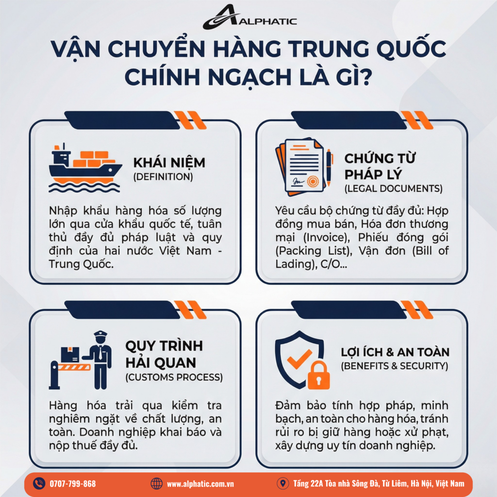 Vận chuyển hàng Trung Quốc chính ngạch là gì
